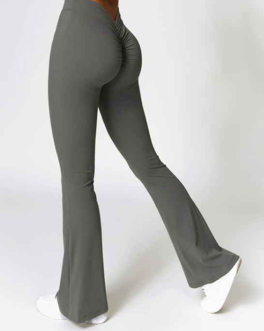High-Rise Ribbed Yoga Trousers
