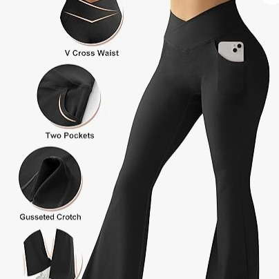 High-Rise Ribbed Yoga Trousers